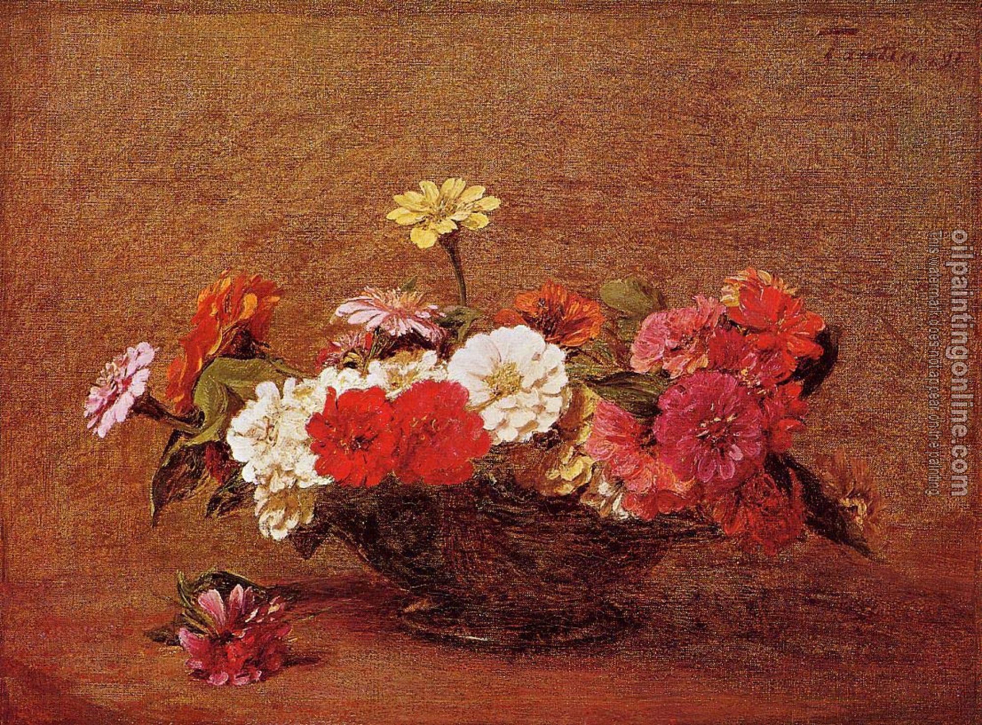 Fantin-Latour, Henri - Zinnias